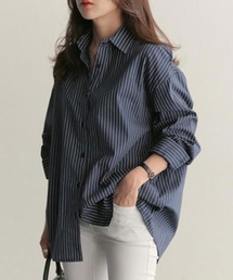 Forcement（フォースメント）の「ストライプキレイ目シャツブラウス（シャツ/ブラウス）」