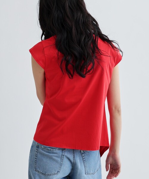 GALLEST（ギャレスト）の「イレギュラーシャーリングヘムカットソー（Tシャツ/カットソー・レディース・ホワイト/ブラック/レッド系1・38）」の10枚目の写真