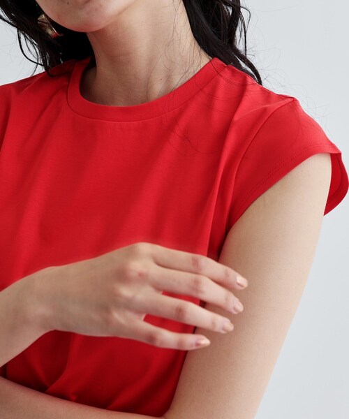 GALLEST（ギャレスト）の「イレギュラーシャーリングヘムカットソー（Tシャツ/カットソー・レディース・ホワイト/ブラック/レッド系1・38）」の12枚目の写真