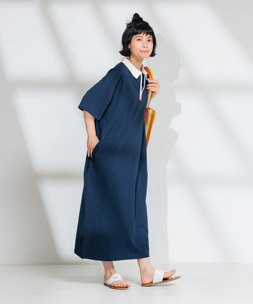 セール】ハーフジップポロワンピース【限定展開】（ワンピース