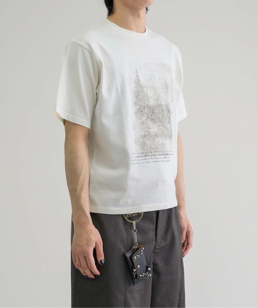 EPNK（イーピーエヌケー）の「【EPNK】Crack graphic tee / クラックグラフィックTee（Tシャツ/カットソー・メンズ・ブラック/杢グレー/オフホワイト・SMALL/LARGE/MEDIUM）」の10枚目の写真