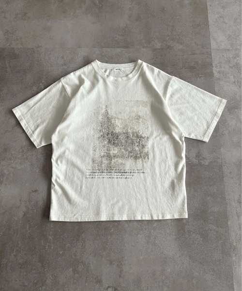 EPNK（イーピーエヌケー）の「【EPNK】Crack graphic tee / クラックグラフィックTee（Tシャツ/カットソー・メンズ・ブラック/杢グレー/オフホワイト・SMALL/LARGE/MEDIUM）」の19枚目の写真