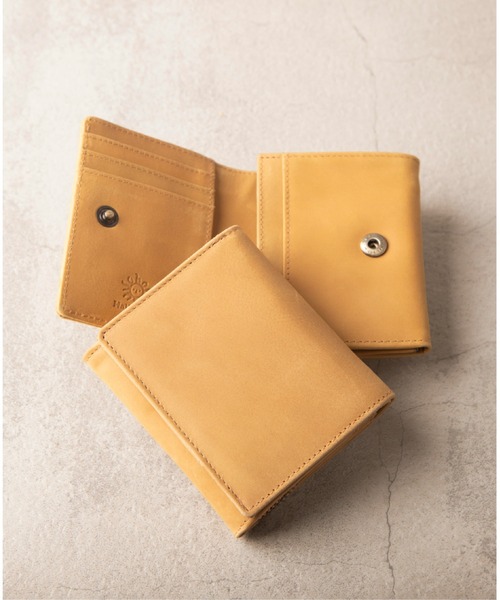 Hallelujah（ハレルヤ）の「ミニ財布 かぶせ蓋 FOLIO プルアップレザー（財布・レディース・ブラック/チョコ/ダークグリーン/ネイビー/キャメル/ワインレッド・FREE）」の5枚目の写真