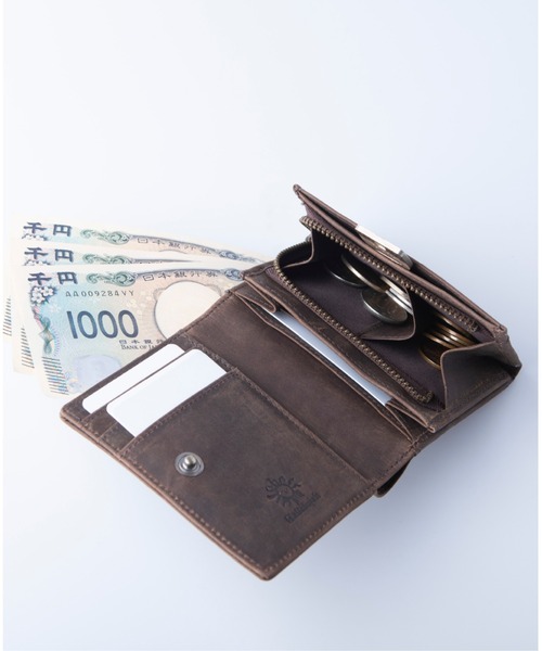 ミニ財布 かぶせ蓋 FOLIO プルアップレザー（財布）｜Hallelujah