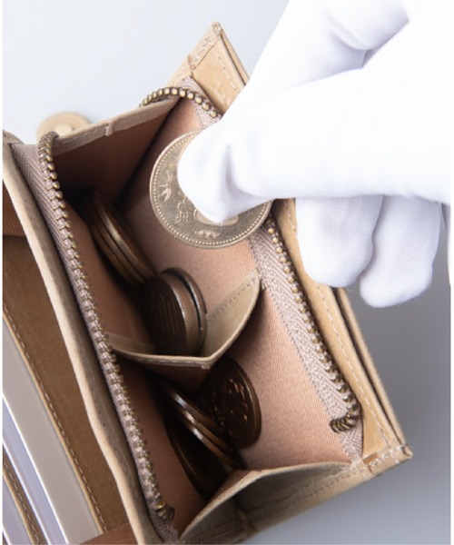 Hallelujah（ハレルヤ）の「ミニ財布 かぶせ蓋 FOLIO プルアップレザー（財布・レディース・ブラック/チョコ/ダークグリーン/ネイビー/キャメル/ワインレッド・FREE）」の19枚目の写真