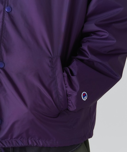 Champion（チャンピオン）の「【Champion/チャンピオン】直営限定コレクション メンズ コーチジャケット（その他アウター・メンズ・パープル/グレー系1/ブラック/アーミー/ブラウン・SMALL/MEDIUM/X-LARGE/LARGE）」の6枚目の写真