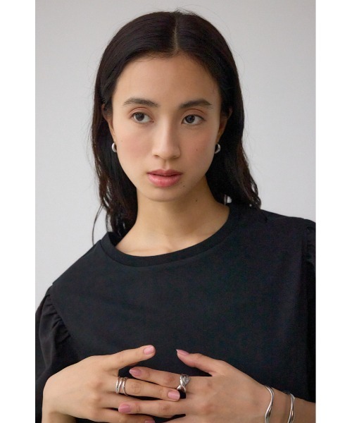 AZUL by moussy（アズールバイマウジー）の「袖カフスペプラムトップス（シャツ/ブラウス・レディース・ライトブルー/ブラック/ライトベージュ/ホワイト・FREE）」の14枚目の写真