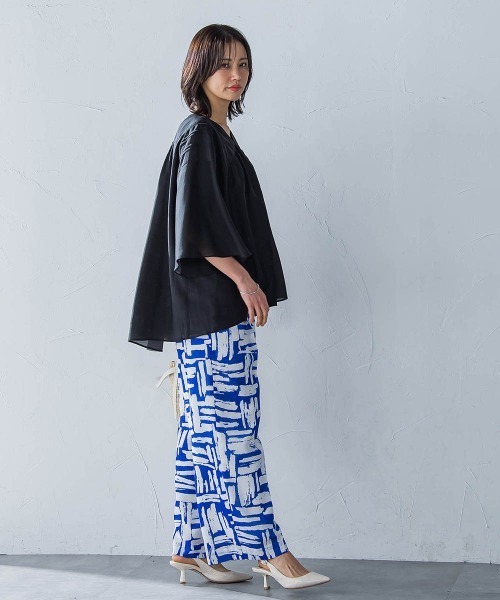 LAUTREAMONT(ロートレアモン)の「ピンタックレースチュニックブラウス≪手洗い可能≫(シャツ/ブラウス・レディース・ホワイト/ブラック・9号)」の10枚目の写真