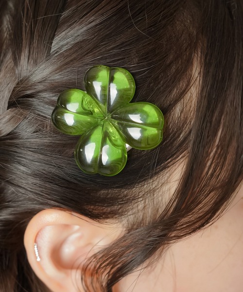 毎日使いたい！スコッティー ヘアクリップ大 グリーン SETUP7｜GOLDY/ドローイングラインバンスクリップ ヘアクリップ