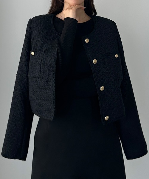 【未使用】leur logette ツイードジャケット leur logette - 新品同様 leur logette ルールロジェット