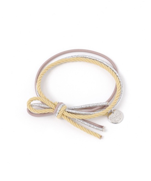 studio CLIP(スタディオクリップ)の「3カラーリボンポニー(ヘアゴム・レディース・ベージュ/ピンク/グレー・FREE)」の1枚目の写真