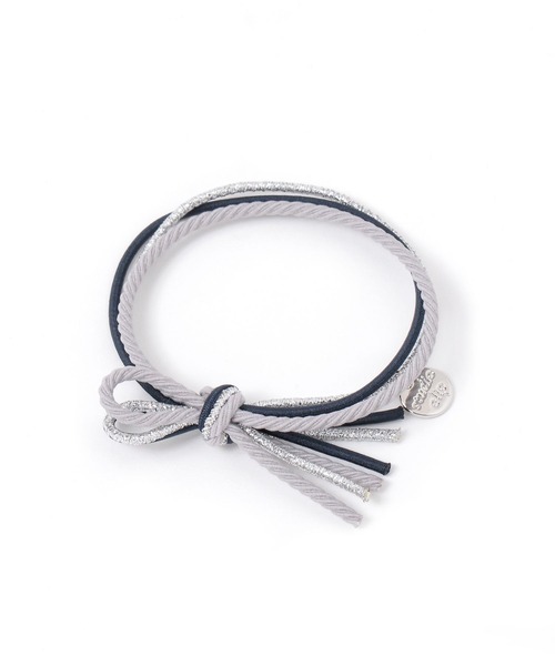 studio CLIP(スタディオクリップ)の「3カラーリボンポニー(ヘアゴム・レディース・ベージュ/ピンク/グレー・FREE)」の2枚目の写真