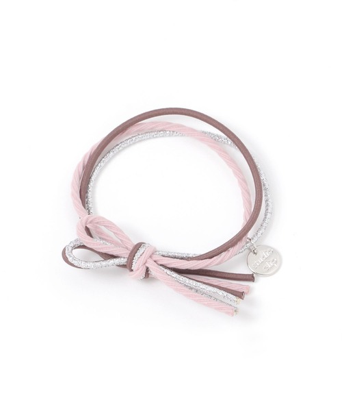 studio CLIP(スタディオクリップ)の「3カラーリボンポニー(ヘアゴム・レディース・ベージュ/ピンク/グレー・FREE)」の3枚目の写真