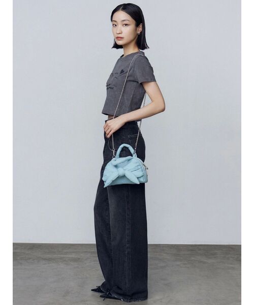 EMODA(エモダ)の「ルーズワイドハイウエストジーンズ(デニムパンツ・レディース・ライトブルー/ブラック・SMALL/MEDIUM)」の15枚目の写真