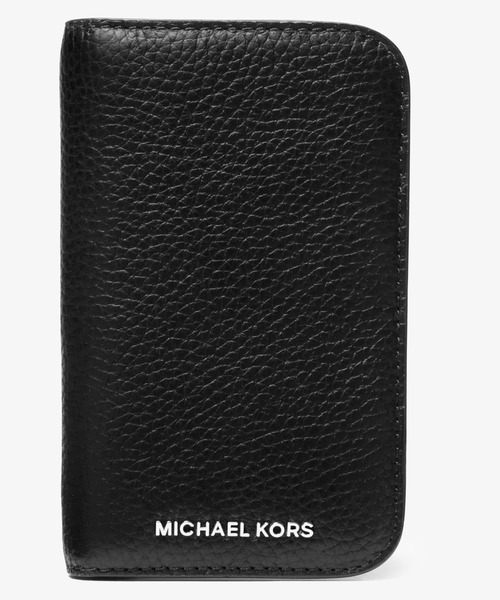 MICHAEL KORS(マイケルコース)の「HUDSON ペブルレザー カード コインケース(カードケース・メンズ・ブラック・FREE)」の1枚目の写真