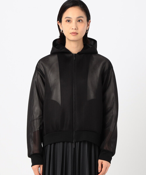 COMME CA（コムサ）の「シアーダンボール パーカ（パーカー・レディース・ブラック・9号）」の6枚目の写真