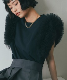 ボリュームチュールスリーブカットソー 楽天市場】【8月中旬】ボリュームチュールスリーブプルオーバー