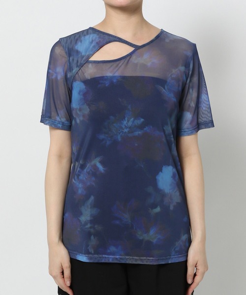 HARE（ハレ）の「BLURRYフラワーガラシアーＴ(HARE)（Tシャツ/カットソー・レディース・ブラック/ブルー・FREE）」の22枚目の写真