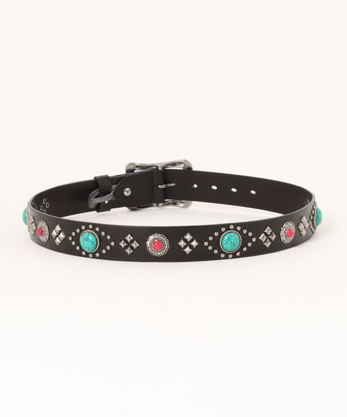 Z)【BLINGLEADS】本革 STONE BELT/ZK-59（ベルト）｜Bling Leads