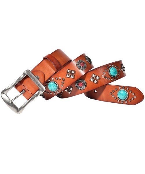 その他 Leidoz Z)【BLINGLEADS】本革 STONE BELT/ZK-59（ベルト）｜Bling Leads