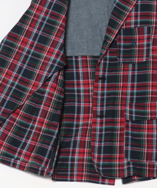 HOLLYWOOD RANCH MARKET(ハリウッドランチマーケット)の「【セットアップ】Brooks Brothers 別注 マドラスチェック ジャケット(テーラードジャケット・メンズ・レッド・S/M/L/XL)」の9枚目の写真