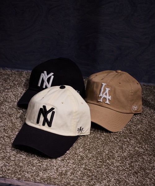 T*ｏ様 American Needle NYロゴキャップ ベージュ/ブラック AMERICAN NEEDLE】 LA/NY LOGO BASEBALL CAP（キャップ