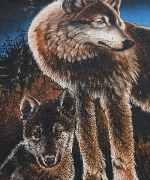 LABORATORY R(ラボラトリーアール)の「【USED】90’s “Wolf” アニマル Tシャツ(Tシャツ/カットソー・メンズ・ブラック・X-LARGE)」の3枚目の写真