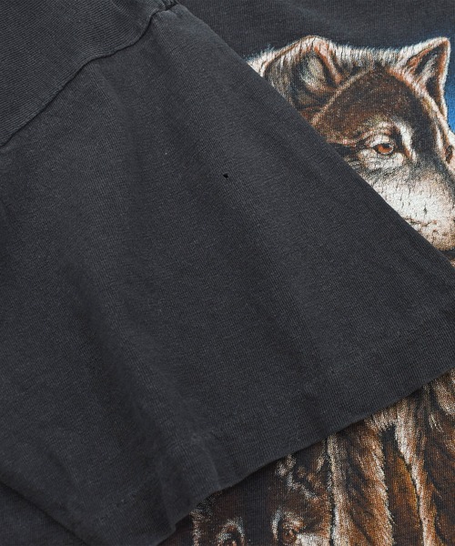LABORATORY R(ラボラトリーアール)の「【USED】90’s “Wolf” アニマル Tシャツ(Tシャツ/カットソー・メンズ・ブラック・X-LARGE)」の7枚目の写真