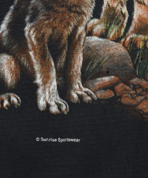 LABORATORY R(ラボラトリーアール)の「【USED】90’s “Wolf” アニマル Tシャツ(Tシャツ/カットソー・メンズ・ブラック・X-LARGE)」の4枚目の写真
