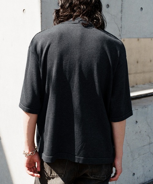 WYM LIDNM（ウィム バイ リドム）の「PIN BORDER KNIT POLO