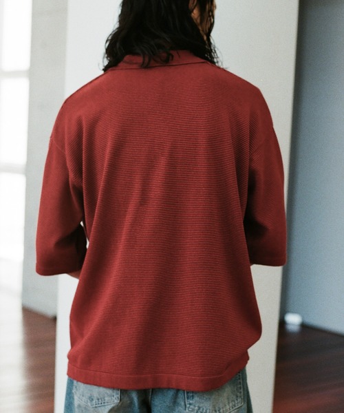 WYM LIDNM（ウィム バイ リドム）の「PIN BORDER KNIT POLO