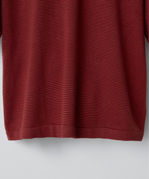 【新品・未開封】WYM LIDNM PIN BORDER KNIT POLO 赤 PIN BORDER KNIT POLO（ポロシャツ）｜WYM LIDNM（ウィム バイ