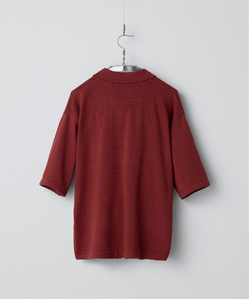 PIN BORDER KNIT POLO（ポロシャツ）｜WYM LIDNM（ウィム バイ