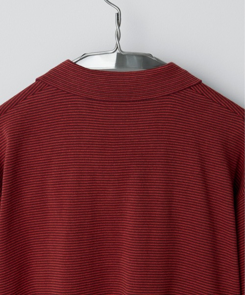 【新品・未開封】WYM LIDNM PIN BORDER KNIT POLO 赤 PIN BORDER KNIT POLO（ポロシャツ）｜WYM LIDNM（ウィム バイ