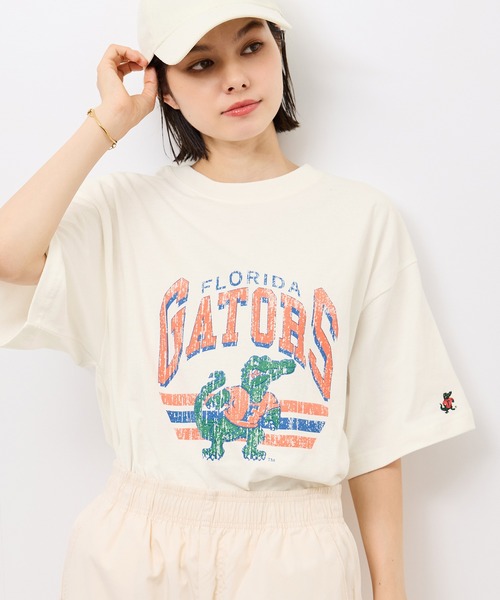 DISCUS ATHLETIC(ディスカス アスレチック)の「【DISCUS ATHLETIC/ディスカスアスレチック】オーバーサイズU.S.カレッジTシャツ(Tシャツ/カットソー・レディース・チャコールグレー/ホワイト系その他2/ホワイト/ネイビー・38)」の14枚目の写真