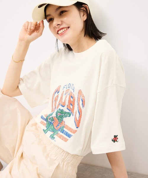 DISCUS ATHLETIC(ディスカス アスレチック)の「【DISCUS ATHLETIC/ディスカスアスレチック】オーバーサイズU.S.カレッジTシャツ(Tシャツ/カットソー・レディース・チャコールグレー/ホワイト系その他2/ホワイト/ネイビー・38)」の17枚目の写真