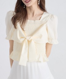 tシャツ Front Ribbon Frill Cutsew レディース SLY tシャツ FRONT RIBBON FRILL 2P フロント リボン フリル 2