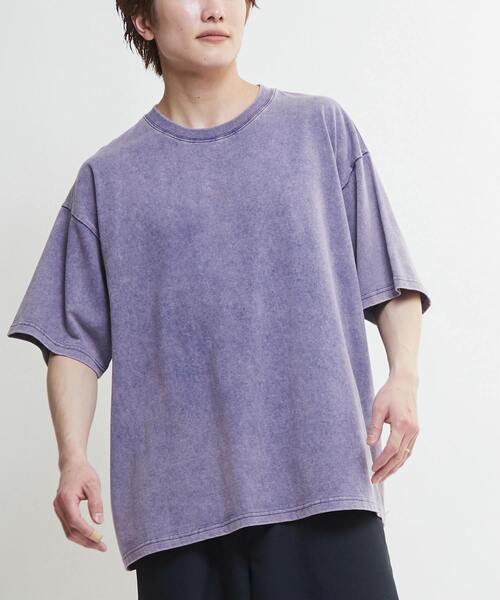 CONVERSE TOKYO（コンバーストウキョウ）の「CHEMICAL WASH STAR★PATCH TEE（Tシャツ/カットソー・メンズ・スミクロ/パープル/ピンク・SMALL/MEDIUM）」の2枚目の写真