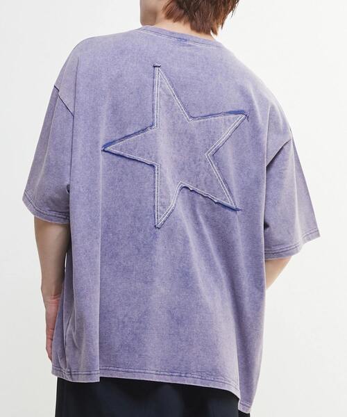 CONVERSE TOKYO（コンバーストウキョウ）の「CHEMICAL WASH STAR★PATCH TEE（Tシャツ/カットソー・メンズ・スミクロ/パープル/ピンク・SMALL/MEDIUM）」の11枚目の写真