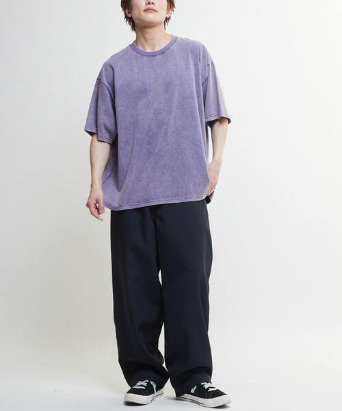 CONVERSE TOKYO（コンバーストウキョウ）の「CHEMICAL WASH STAR★PATCH TEE（Tシャツ/カットソー・メンズ・スミクロ/パープル/ピンク・SMALL/MEDIUM）」の10枚目の写真