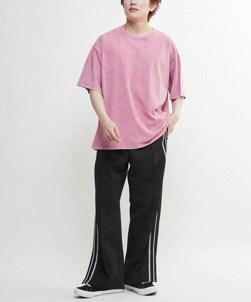 CONVERSE TOKYO（コンバーストウキョウ）の「CHEMICAL WASH STAR★PATCH TEE（Tシャツ/カットソー・メンズ・スミクロ/パープル/ピンク・SMALL/MEDIUM）」の8枚目の写真