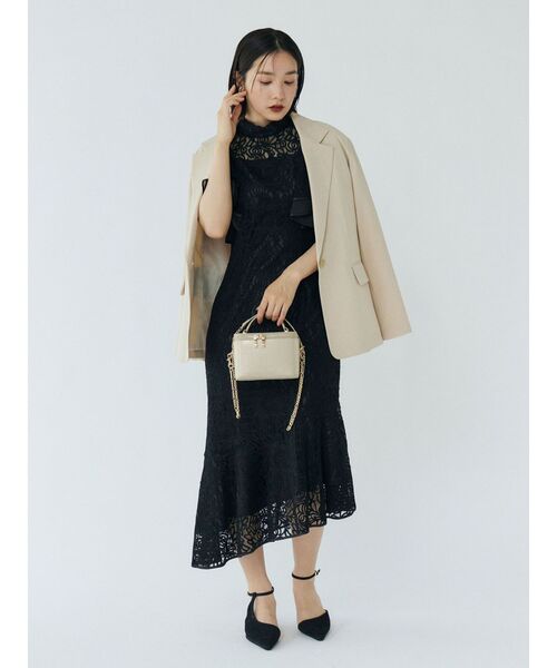 LAGUNAMOON(ラグナムーン)の「【追加生産】LADYスタンダードジャケット 結婚式 お呼ばれ(テーラードジャケット・レディース・チャコールグレー/ベージュ・FREE)」の5枚目の写真