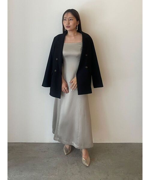 LAGUNAMOON(ラグナムーン)の「【追加生産】LADYスタンダードジャケット 結婚式 お呼ばれ(テーラードジャケット・レディース・チャコールグレー/ベージュ・FREE)」の9枚目の写真