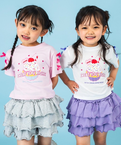 ANAP kids(アナップキッズ)の「袖スピンドル カップケーキプリントTシャツ(Tシャツ/カットソー・キッズ・ライトピンク/ホワイト/ライトブルー・130cm/120cm/110cm)」の21枚目の写真