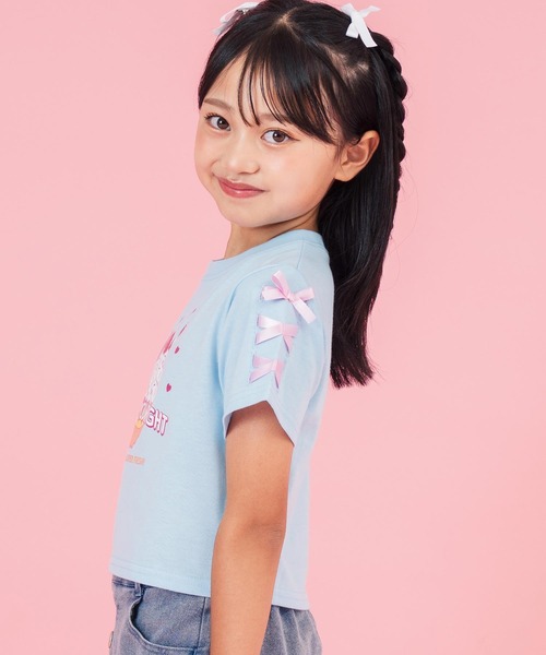 ANAP kids(アナップキッズ)の「袖スピンドル カップケーキプリントTシャツ(Tシャツ/カットソー・キッズ・ライトピンク/ホワイト/ライトブルー・130cm/120cm/110cm)」の15枚目の写真
