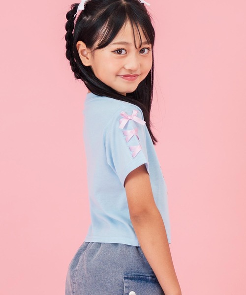 ANAP kids(アナップキッズ)の「袖スピンドル カップケーキプリントTシャツ(Tシャツ/カットソー・キッズ・ライトピンク/ホワイト/ライトブルー・130cm/120cm/110cm)」の16枚目の写真
