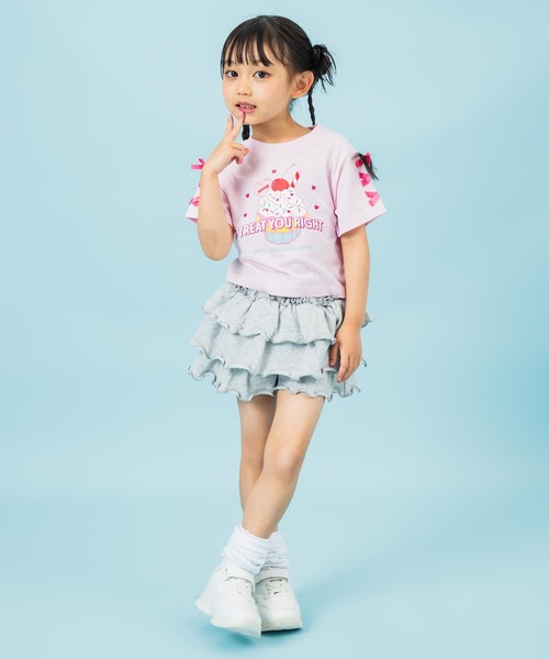 ANAP kids(アナップキッズ)の「袖スピンドル カップケーキプリントTシャツ(Tシャツ/カットソー・キッズ・ライトピンク/ホワイト/ライトブルー・130cm/120cm/110cm)」の20枚目の写真