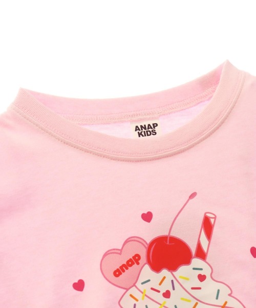 ANAP kids(アナップキッズ)の「袖スピンドル カップケーキプリントTシャツ(Tシャツ/カットソー・キッズ・ライトピンク/ホワイト/ライトブルー・130cm/120cm/110cm)」の10枚目の写真