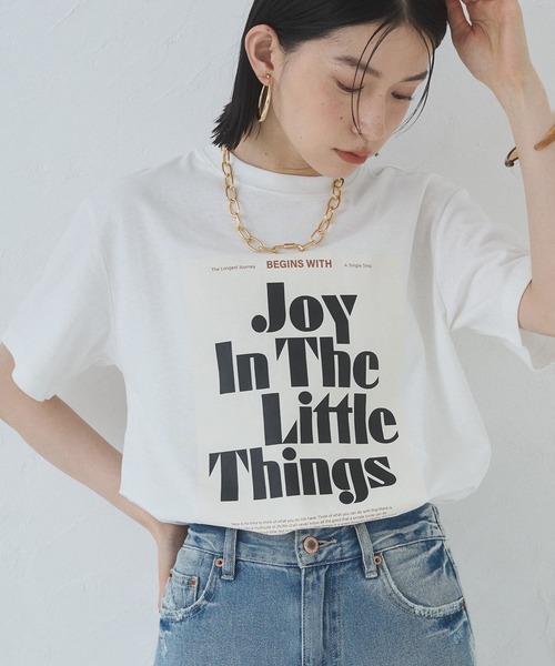 hunch(ハンチ)の「半袖 ロゴプリントTシャツ(Tシャツ/カットソー・レディース・グレー系その他/ブラック系その他/ホワイト系その他・FREE)」の1枚目の写真