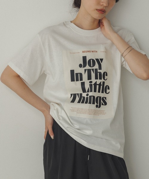 hunch(ハンチ)の「半袖 ロゴプリントTシャツ(Tシャツ/カットソー・レディース・グレー系その他/ブラック系その他/ホワイト系その他・FREE)」の11枚目の写真